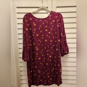 Old navy flower print small long sleeve dress